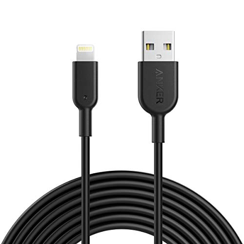 Product Cover Anker Powerline II Lightning Cable (10ft), Durable Cable, MFi Certified for iPhone Xs/XS Max/XR/X / 8/8 Plus / 7/7 Plus (Black)