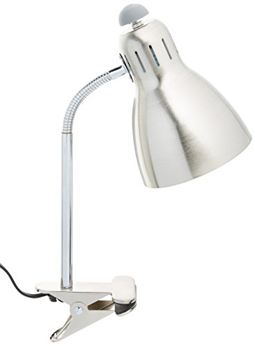 Product Cover Simple Designs Home LD2016-BSN Simple Designs Adjustable Clip Light Desk Lamp, Brushed Nickel,