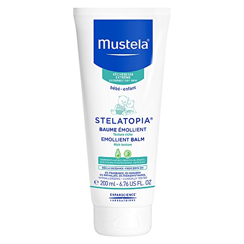 Product Cover Mustela Stelatopia Emollient Balm, Rich Daily Baby Cream for Extremely Dry to Eczema Prone Skin, Fragrance-Free, Natural Formula, 6.76 fl. oz.