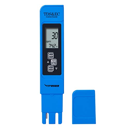 Product Cover VIVOSUN TDS Tester 3-in-1 TDS EC & Temperature Meter Ultrahigh Accuracy Digital Water Quality TDS Tester (Blue)