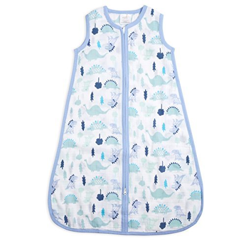 Product Cover aden by aden + anais Classic Sleeping Bag, 100% Cotton Muslin, Wearable Baby Blanket, Dinos, Large, 12-18 Months