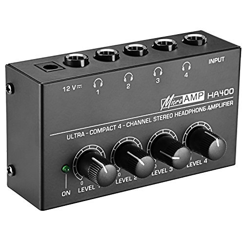 Product Cover Neewer Super Compact 4-Channel Stereo Headphone Amplifier with DC 12V Power Adapter for Sound Reinforcement, Studio, Stage, Choir, Personal Recording, Features Ultra Low Noise (Original Version)