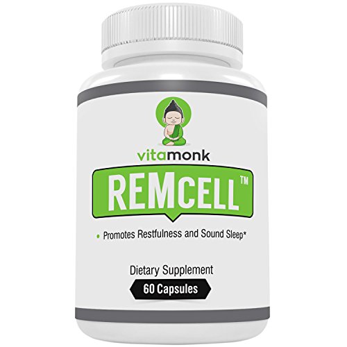 Product Cover REMcellTM - Natural Sleep Aid by VitaMonkTM - Effective Sleeping Pills with Natural Ingredients for Restful Sleep with No Hangover Feeling - No Artificial Fillers