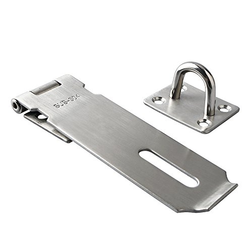 Product Cover Alise MS9-5B Padlock Hasp Door Clasp Gate Lock SUS 304 Stainless Steel Finish,Silver