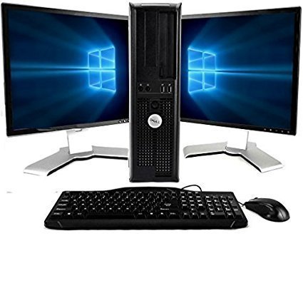 Product Cover Dell Optiplex Windows 10, Core 2 Duo 3.0GHz, 8GB, 1TB, with Dual 19in LCD Monitors (Brands may vary) (Renewed)