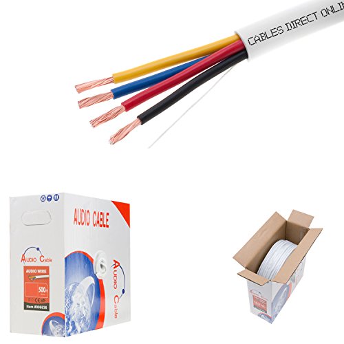 Product Cover 250ft 14AWG 4 Conductors (14/4) CL2 Rated Loud Speaker Cable Wire, Pull Box (for in-Wall Installation) (14AWG / 4 Conductors, 250ft)