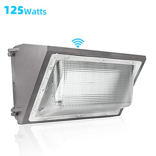 Product Cover 125W LED Wall Pack Light with Dusk-to-Dawn Photocell,15000lm and 5500K White Color,Outdoor Wall Pack LED Security Light,500-600W HPS Metal Halide Bulb Replacement (125Watt)