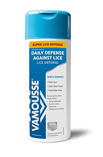 Product Cover Vamousse Head Lice Daily Defense Shampoo, Kills Super lice After Exposure, Gentle, with Eucalyptus, 10 Oz