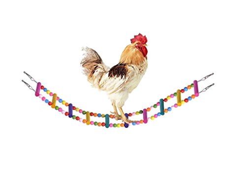 Product Cover BWOGUE Wooden Chicken Flexible Ladder,Parrot Chicken Swing,Pet Toy