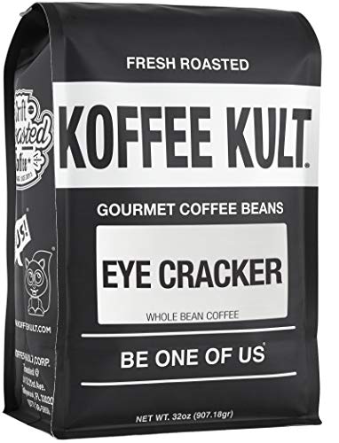 Product Cover Koffee Kult Eye Cracker Espresso Beans - Bright, Bold Medium Roast with a Citrus Twist Coffee (32oz)