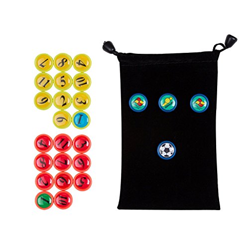 Product Cover AGPTEK 26PCS Soccer Magnets, Football Magnets Tactic Coaching Strategy with Black Drawstring Bag