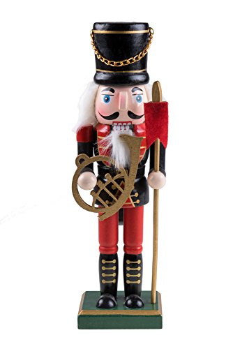 Product Cover Clever Creations Traditional Nutcracker Military Uniform, French Horn and Pike | Classic Christmas Decor | 10