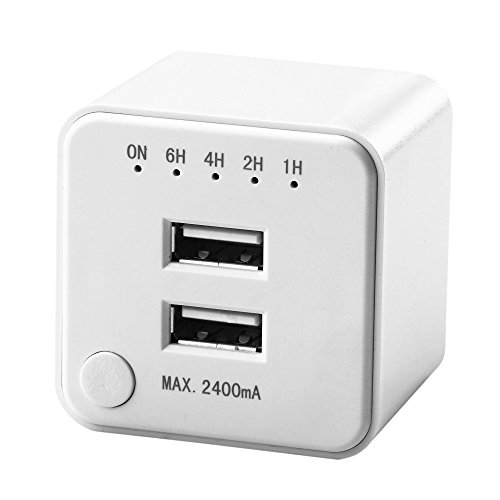 Product Cover Link2Home EM-1605 Dual Usb Port Plug In Wall Charger with Timer, White