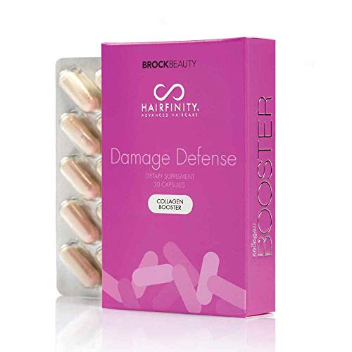 Product Cover Hairfinity Damage Defense Collagen Booster - Hair Supplement for Weak, Brittle Hair - Infusion of Collagen to Support Healthy Hair Growth - 30 capsules (1 month supply)
