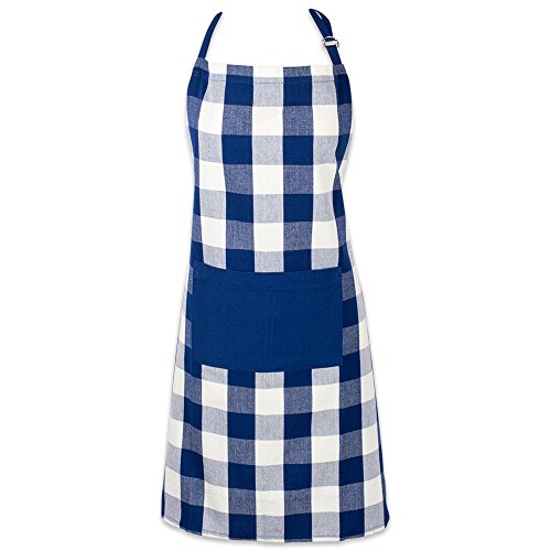 Product Cover DII Cotton Adjustable Buffalo Check Plaid Apron with Pocket & Extra-Long Ties, 32 x 28