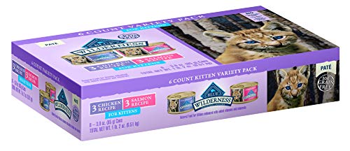 Product Cover Blue Wilderness Kitten Grain-Free Chicken & Salmon Variety Pack Wet Cat Food 3-Oz (6Pack/1Case)