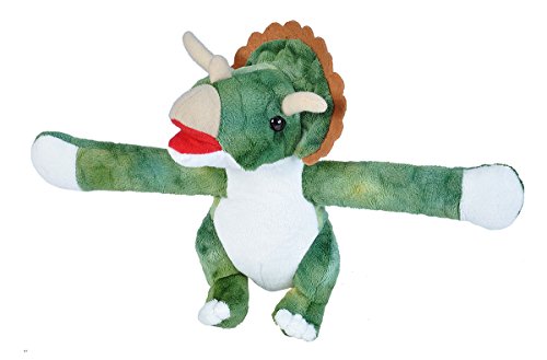 Product Cover Wild Republic Huggers Triceratops Plush Toy, Slap Bracelet, Stuffed Animal, Kids Toys, 8 Inches