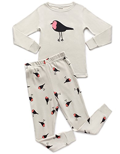 Product Cover Leveret Kids & Toddler Horse Bird Girls Pajamas 2 Piece Pjs Set 100% Cotton Sleepwear (12 Months-14 Years)