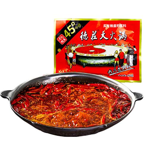 Product Cover Chongqing Specialty: De Zhuang Hotpot Seasoning Hotpot Condiment or Seasoning or for Chuan Chuan Xiang or Ma La Tang 150g/5.3oz 重庆德庄火锅底料 (medium hot)