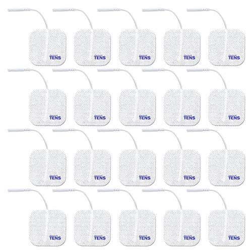 Product Cover TENS Electrodes, Value Wired Replacement Pads for TENS Units, 20 TENS Unit Electrodes (2in x 2in, 20 Pack) Discount TENS Brand