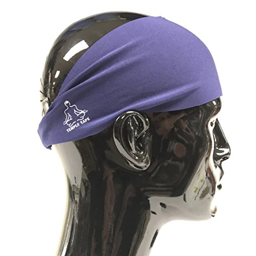 Product Cover Headbands for Men and Women - Mens Sweatband & Sports Headband Moisture Wicking Workout Sweatbands for Running, Cross Training, Yoga and bike helmet friendly - Navy