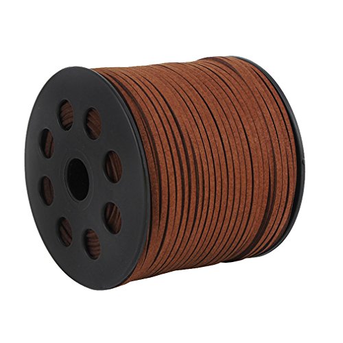 Product Cover GoFriend 100 Yards Suede Cord Lace Faux Leather Cord Jewelry Making Beading Craft Thread String--3mm Width(Coffee 1 roll)