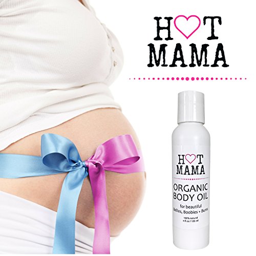 Product Cover Hot Mama Stretch Mark Prevention & Repair Organic Body Oil - For Beautiful Bellies, Boobies & Bums, 4 fl. oz.