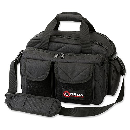 Product Cover Orca Tactical Gun Shooting Range Bag Handgun Pistol and Ammo Duffle Carrier (Black)