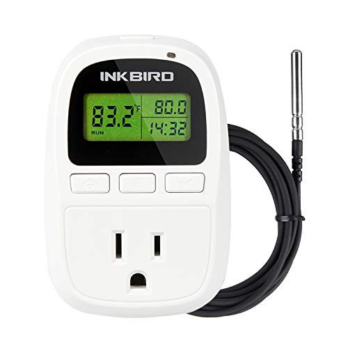 Product Cover Inkbird C206T 1500W Heat Mat Temperature Controller Day and Night Thermostat 6.56 Feet NTC Sensor F and C Degree -58 to 212F