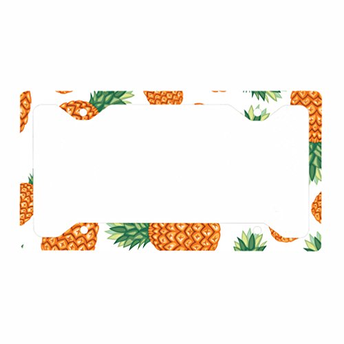 Product Cover Style In Print Pineapple Auto Car License Plate Frame Tag Holder