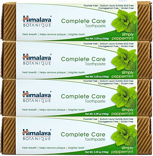 Product Cover Himalaya Complete Care Toothpaste - Simply Peppermint 5.29 oz/150 gm (4 Pack) Natural, Fluoride-Free & SLS-Free