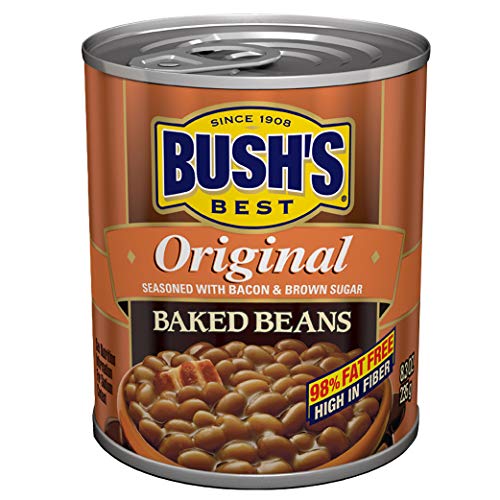 Product Cover BUSH'S BEST Original Baked Beans, 8.3 Ounce Can (Pack of 12), Canned Beans, Baked Beans Canned, Source of Plant Based Protein and Fiber, Low Fat, Gluten Free