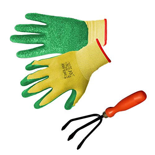 Product Cover Trust Basket Gardening Gloves and Hand Garden Cultivator (Multicolour, Pack of 3)