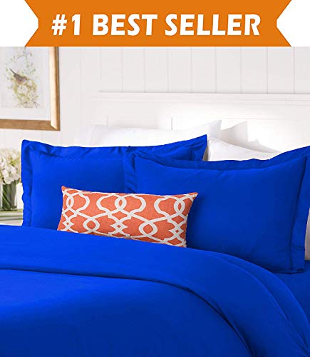 Product Cover Elegant Comfort #1 Best Bedding Duvet Cover Set! 1500 Thread Count Egyptian Quality Luxurious Silky-Soft Wrinkle Free 3-Piece Duvet Cover Set, Full/Queen, Royal Blue