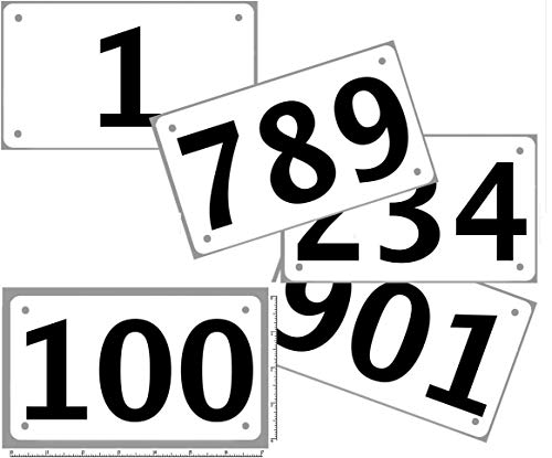 Product Cover Race Numbers 1-100 Competitor tryout tyvek bib Numbers, Set of 100, (Any 100 from 1-1,000) 4