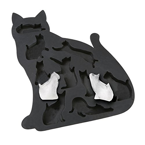 Product Cover What On Earth Cat Ice Cube Tray - BPA-Free Silicone Kitty Shaped Mold for Candy Making or Gelatin Setting