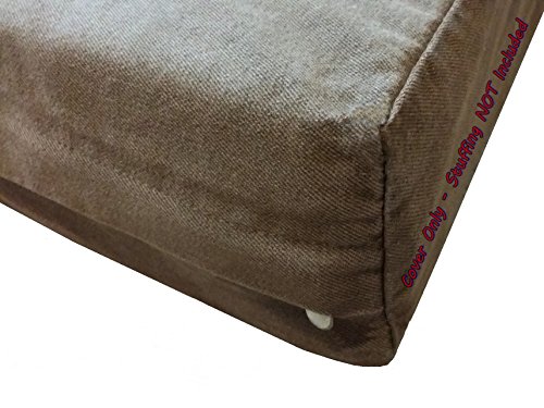 Product Cover Dogbed4less DIY Pet Bed Pillow Brown Denim Duvet Cover and Waterproof Internal case for Dog at 47X29X4 Inch - Covers only