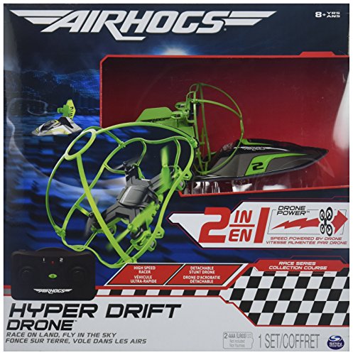 Product Cover Air Hogs 2-in-1 Hyper Drift Drone for High Speed Racing and Flying - Green