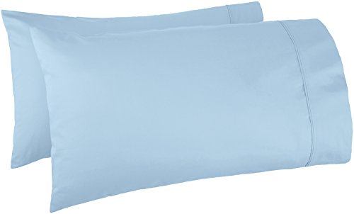 Product Cover AmazonBasics 400 Thread Count Cotton Pillow Cases, King, Set of 2, Smoke Blue