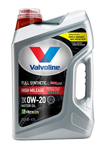 Product Cover Valvoline  Full Synthetic High Mileage with MaxLife  Technology SAE 0W-20 Motor Oil 5 QT