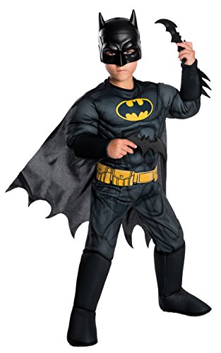 Product Cover Rubie's Costume Boys DC Comics Deluxe Batman Costume, Medium