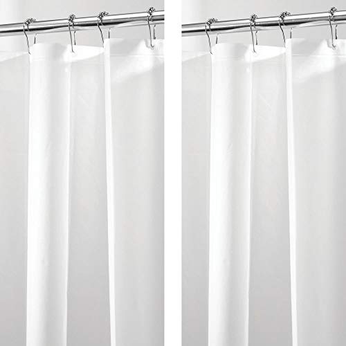 Product Cover mDesign - 2 Pack - Extra Wide Waterproof, Heavy Duty PEVA Shower Curtain Liner for Bathroom Shower and Tub - No Odor, Chlorine Free - 3 Gauge, 108