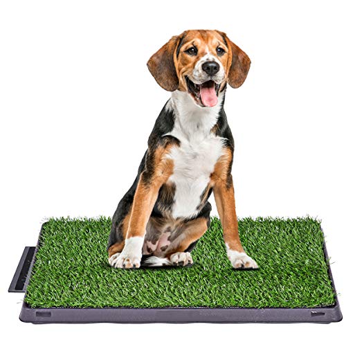Product Cover Giantex Dog Puppy Pet Potty Pad with Pull-Out Drawer, Home Training Toilet Pad Grass Surface, Portable Dog Mat Turf Patch Bathroom Indoor Outdoor (25