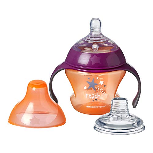 Product Cover Tommee Tippee First Sips Soft Transition Cup, Gentle on Gums, Spill-Proof, Dishwasher Safe - 4+ months, 5 ounces, 1 Count (Colors May Vary)