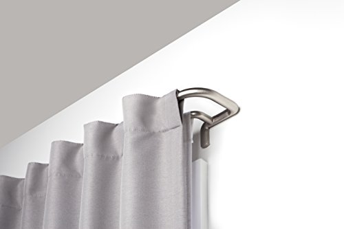 Product Cover Umbra, Matte Nickel Twilight Double Rod Set - Wrap Around Design is Ideal for Blackout Room Darkening Curtains, 28 to 48 Inch, 48-Inch