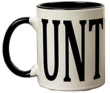 Product Cover Adult Humour Rude Gift Cup Ceramic UNT CUNT With Black Handle Ceramic Coffee Tea Mug Cup