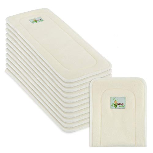 Product Cover Naturally Natures Cloth Diaper Inserts 5 Layer - Insert - Bamboo Reusable Liners (Pack of 12)