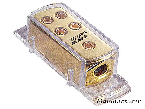 Product Cover 24K Real Gold Plating Power and Ground Distribution Block 1x4ga Input 4x8ga Output