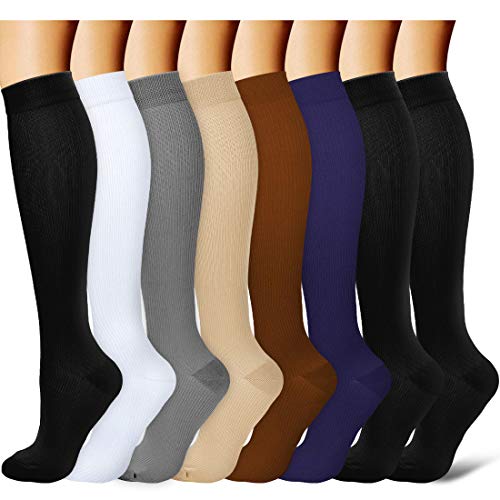 Product Cover Laite Hebe brand women and men compression socks(8 Pairs),S / M,Assorted1