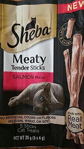 Product Cover Sheba Meaty Tender Sticks Salmon Flavor - 5 Breakable Sticks (Pack of 3)